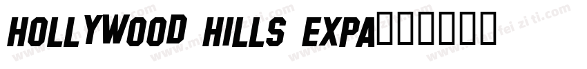 Hollywood Hills Expa字体转换